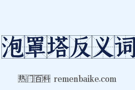 泡罩塔反义词是什么意思的图片